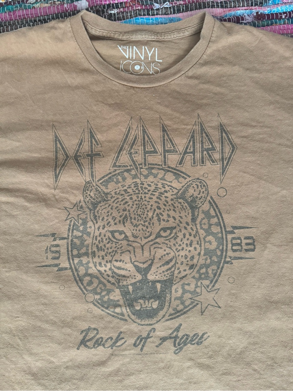 Def Leppard Tan Graphic Tee